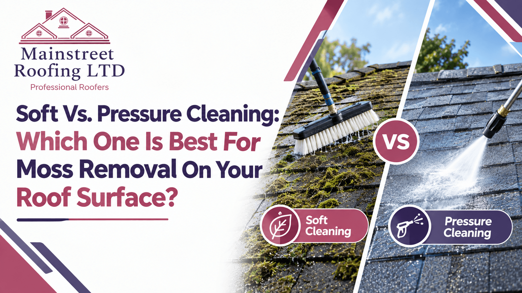 Soft Vs. Pressure Cleaning: Which One Is Best For Moss Removal On Your Roof Surface? 