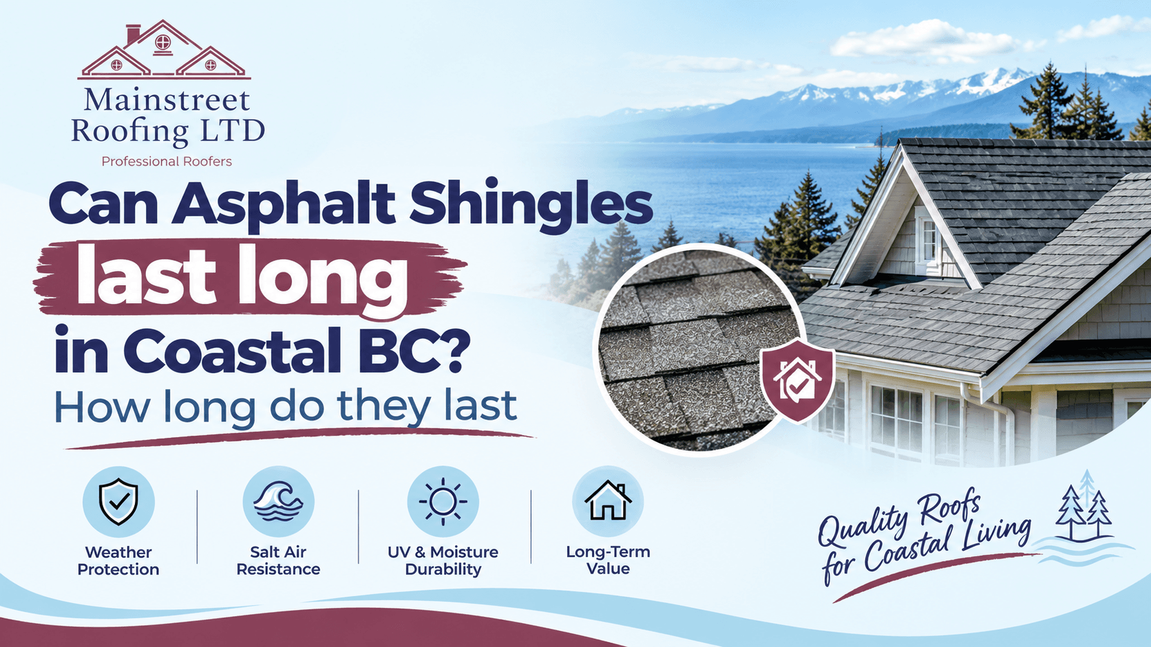 Can Asphalt Shingles last long in Coastal BC? How long do they last